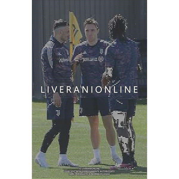 TVMV-Torino 15.03.2023 Continassa © Manuela Viganti/Agenzia Aldo Liverani AAllenamento rifinitura Europa League 2022/2023 Friburgo vs Juventus Nella foto: filip kostic, federico chiesa, moise kean ©Viganti / AGENZIA ALDO LIVERANI SAS