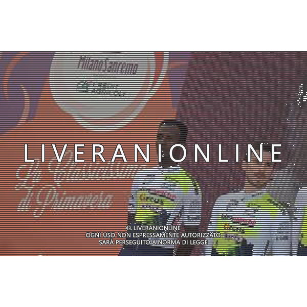 17-03-2023 Presentazione Squadre Milano - Sanremo 2023; 2023, Intermarche - Circus Wanty; Gyrmai Hailu, Biniam; Bonifazio, Niccolo; Abbiategrasso; ©SIROTTI / AGENZIA ALDO LIVERANI SAS