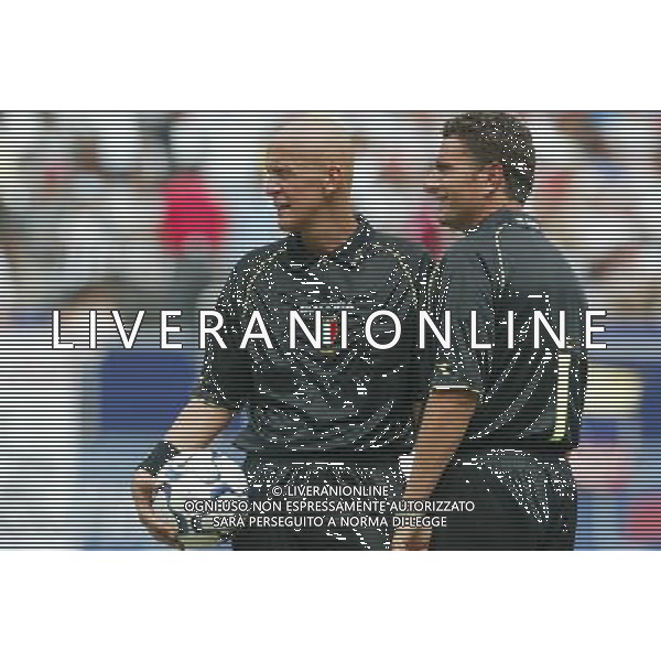 NEW YORK 3/08/2003 SUPERCOPPA ITALIANA NELLA FOTO COLLINA PIERLUIGI MASSIMO DE SANTIS FOTO ALDO LIVERANI