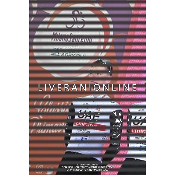 17-03-2023 Presentazione Squadre Milano - Sanremo 2023; 2023, Uae Emirates; Pogacar, Tadej; Abbiategrasso; ©SIROTTI / AGENZIA ALDO LIVERANI SAS
