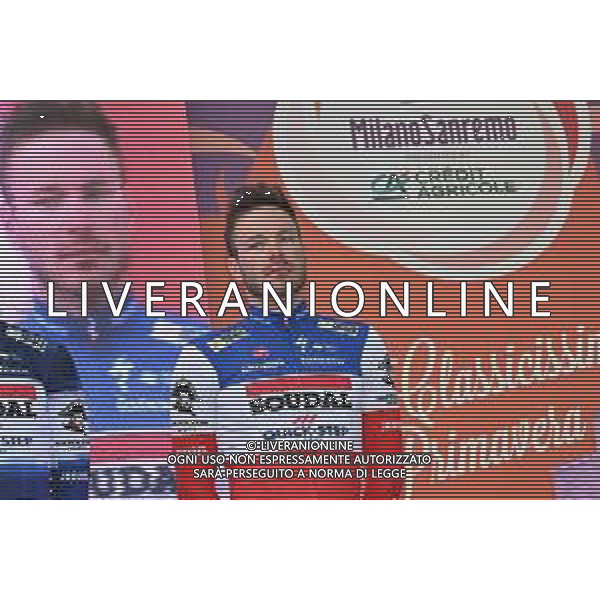 17-03-2023 Presentazione Squadre Milano - Sanremo 2023; 2023, Soudal - Quickstep; Senechal, Florian; Abbiategrasso; ©SIROTTI / AGENZIA ALDO LIVERANI SAS