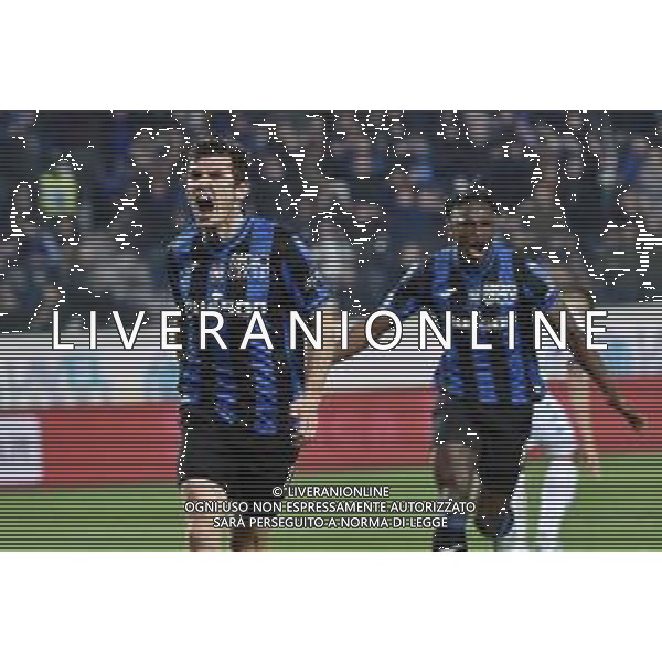 TVRG Marten de Roon (Atalanta) esulta dopo il gol dell\'1 a 1 Atalanta vs Empoli Bergamo 17-03-2023 Gewiss Stadium - Stadio Atleti Azzurri d\'Italia Campionato Serie A TIM - 27a giornata foto Roberto Garavaglia/ag. Aldo Liverani sas