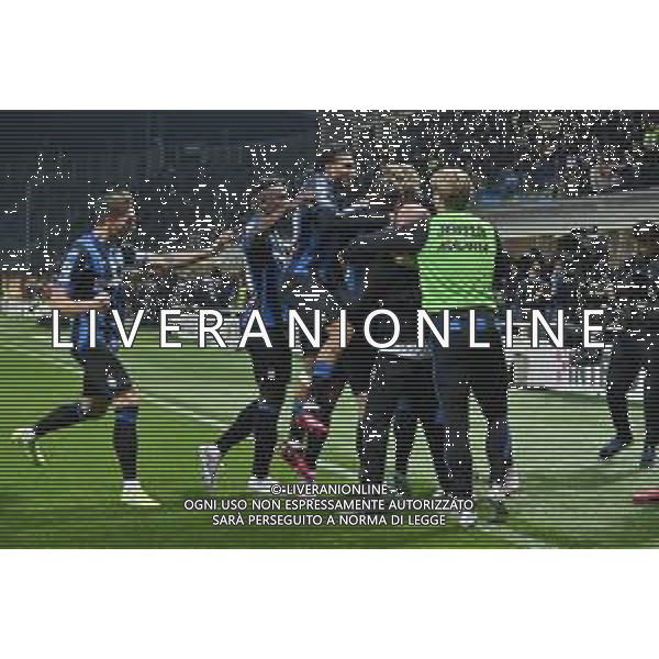 TVRG esultanza Atalanta dopo il gol dell\'1 a 1 Atalanta vs Empoli Bergamo 17-03-2023 Gewiss Stadium - Stadio Atleti Azzurri d\'Italia Campionato Serie A TIM - 27a giornata foto Roberto Garavaglia/ag. Aldo Liverani sas