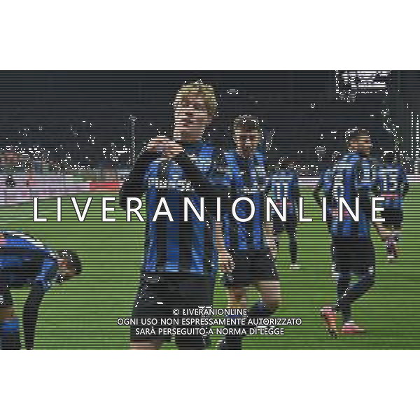TVRG Rasmus Hojlund (Atalanta) esulta dopo il gol del 2 a 1 Atalanta vs Empoli Bergamo 17-03-2023 Gewiss Stadium - Stadio Atleti Azzurri d\'Italia Campionato Serie A TIM - 27a giornata foto Roberto Garavaglia/ag. Aldo Liverani sas