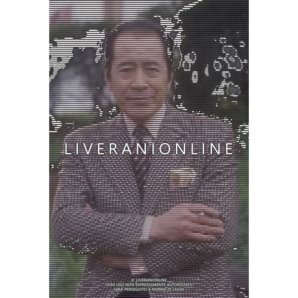 RETROSPETTIVA TOSHIRO MIFUNE REGISTA NELLA FOTO TOSHIRO MIFUNE A ROMA NELL\'ANNO 1990 AG ALDO LIVERANI SAS 