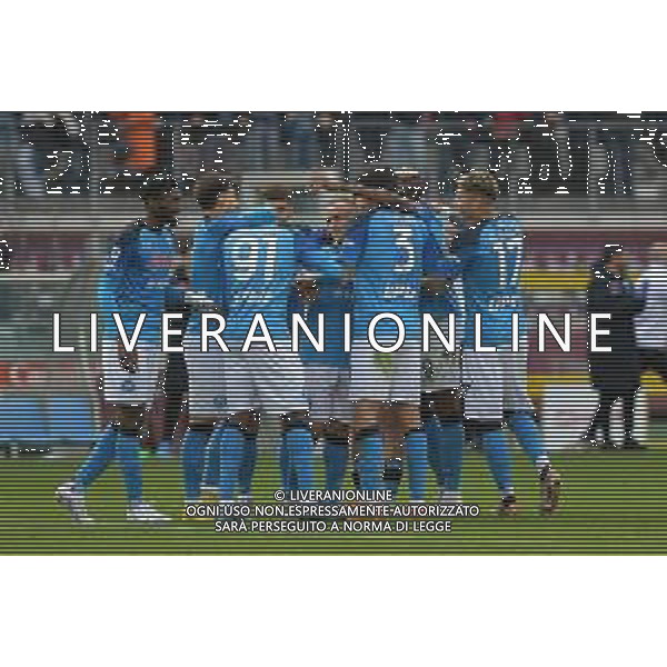 Torino 19.03.2023 Stadio Grande Torino ©Manuela Viganti/Agenzia Aldo Liverani Torino vs Napoli Campionato Calcio Serie A TIM 2022/2023 27a giornata Nella foto: esultanza napoli dopo il gol di victor osimhen © AGENZIA ALDO LIVERANI SAS