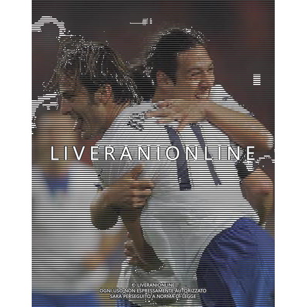 Amsterdam 12 novembre 2005 Olanda - Italia amichevole nella foto: esultanza Gilardino Alberto e Camoranesi Mauro German foto Luzzani / Ag. Aldo Liverani