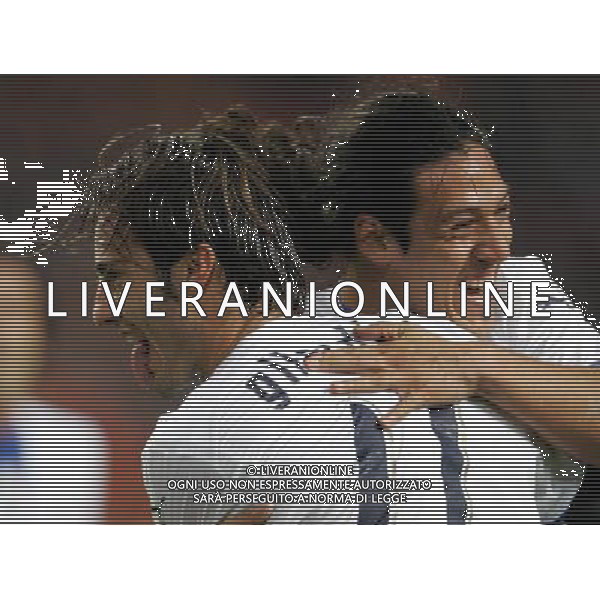 Amsterdam 12 novembre 2005 Olanda - Italia amichevole nella foto: Esultanza Gilardino Alberto e Camoranesi Mauro German foto Luzzani / Ag. Aldo Liverani