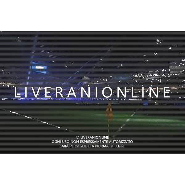 scenografia giochi di luce nel pre gara Inter vs Juventus Milano 19-03-2023 Stadio Giuseppe Meazza - San Siro Campionato Serie A TIM - 27a giornata foto Roberto Garavaglia/ag. Aldo Liverani sas/ AGENZIA ALDO LIVERANI SAS