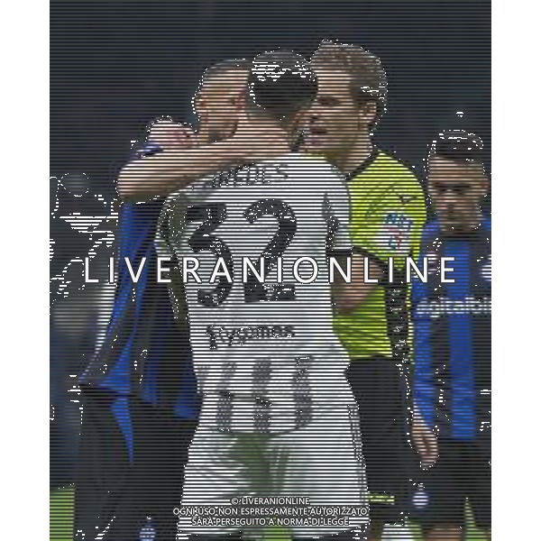rissa Leandro paredes e danilo d\'ambrosio e l\'arbitro daniele chiffi - Inter vs Juventus Campionato Calcio Serie A TIM 19-03-2023 ©Paolo Giampietri/ AGENZIA ALDO LIVERANI SAS