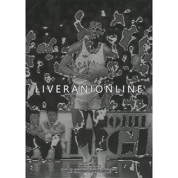 1985-1986 MILANO CAMPIONATO DI BASKET SERIE A 1 SIMAC MILANO-SCAVOLINI PESARO 93-71 NELLA FOTO ZAM FREDERICK AG ALDO LIVERANI SAS