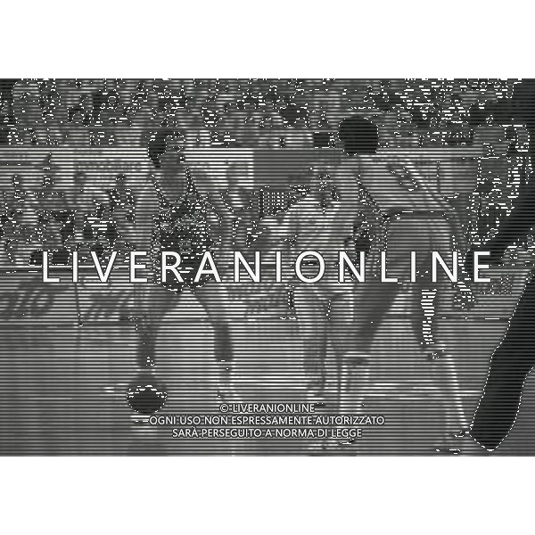 1985-1986 MILANO CAMPIONATO DI BASKET SERIE A1 SIMAC MILANO-BERLONI TORINO NELLA FOTO MIKE D\'ANTONI AG ALDO LIVERANI SAS