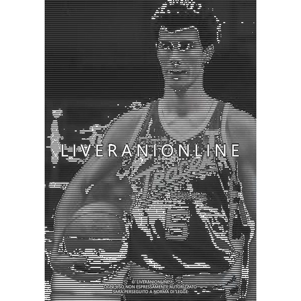 RETROSPETTIVA FAUSTO BARGNA BASKET NELLA FOTO FAUSTO BARGNA CON LA MAGLIA DELLA TRACER MILANO NELL\'ANNO 1986-1987 FOTO ENRICO LIVERANI-AG ALDO LIVERANI SAS