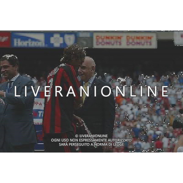 NEW YORK 3/08/2003 SUPERCOPPA ITALIANA NELLA FOTO GALLIANI ADRIANO-PAOLO MALDINI FOTO ALDO LIVERANI