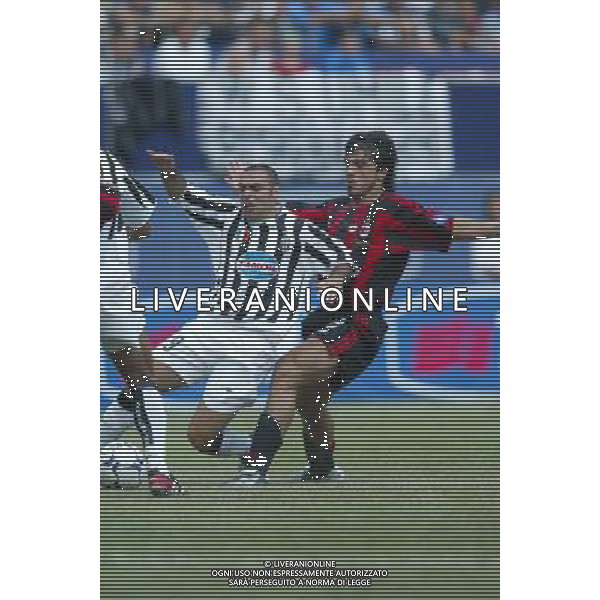 NEW YORK 3/08/2003 SUPERCOPPA ITALIANA NELLA FOTO miccoli fabrizio-gennaro gattuso FOTO ALDO LIVERANI