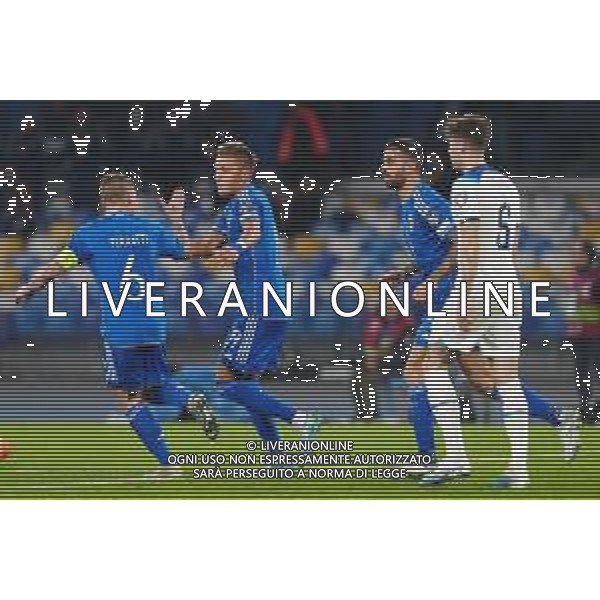 ITALIA - INGHILTERRA QUALIFICAZIONI EUROPEE - NAPOLI 23.03.2023 Nella foto esultanza dopo il gol di Mateo Retegui con verratti ©MOSCA / AGENZIA ALDO LIVERANI SAS