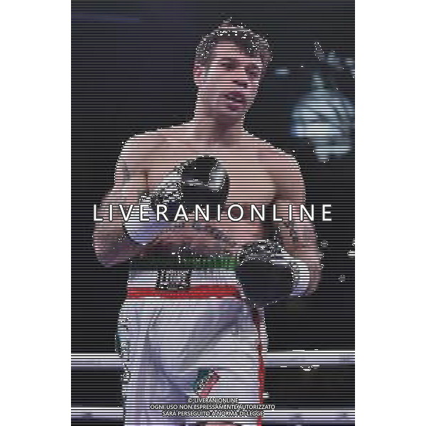 TVRG Francesco Russo (ITA) incontro Francesco Russo (ITA) vs Christian Mazzon (ITA) valido per il titolo Italiano categoria Pesi Superwelter Milano Boxing Night Milano 24-03-2023 Allianz Cloud - PalaLido foto Roberto Garavaglia/ag. Aldo Liverani sas / AGENZIA ALDO LIVERANI SAS