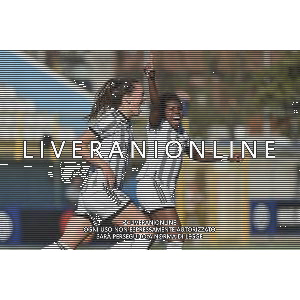 TVRG Sara Bjork Gunnarsdottir (Juventus) SX e Lineth Beerensteyn (Juventus) DX esultano dopo il gol del 2 a 0 Inter vs Juventus Sesto San Giovanni (MI) 25-03-2023 Stadio Ernesto Breda Serie A femminile TIMVISION 2a giornata Poule Scudetto foto Roberto Garavaglia/ag. Aldo Liverani sas / AGENZIA ALDO LIVERANI SAS