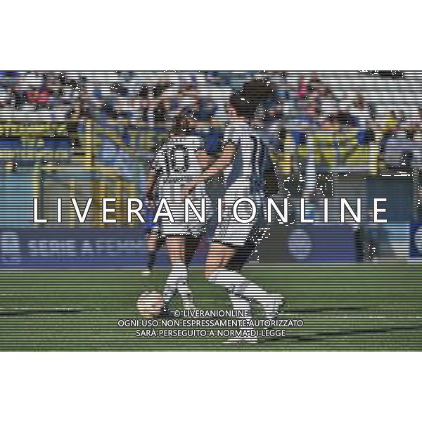 TVRG Cristiana Girelli (Juventus) serve di tacco a Barbara Bonansea (Juventus) la palla per il gol del 3 a 1 Inter vs Juventus Sesto San Giovanni (MI) 25-03-2023 Stadio Ernesto Breda Serie A femminile TIMVISION 2a giornata Poule Scudetto foto Roberto Garavaglia/ag. Aldo Liverani sas / AGENZIA ALDO LIVERANI SAS