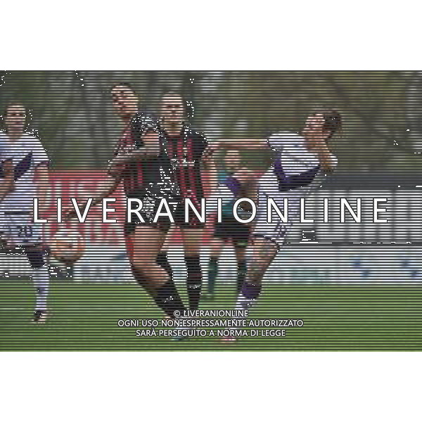 TVRG Martina Piemonte (Milan) e Miriam Longo (Fiorentina) Milan vs Fiorentina Milano 26-03-2023 Puma House of Football Centro Sportivo Peppino Vismara Serie A femminile TIMVISION 2a giornata Poule Scudetto foto Roberto Garavaglia/ag. Aldo Liverani sas / AGENZIA ALDO LIVERANI SAS