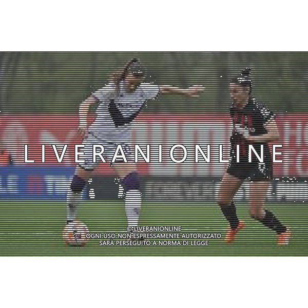TVRG Milica Mijatovic (Fiorentina) e Laura Fusetti (Milan) Milan vs Fiorentina Milano 26-03-2023 Puma House of Football Centro Sportivo Peppino Vismara Serie A femminile TIMVISION 2a giornata Poule Scudetto foto Roberto Garavaglia/ag. Aldo Liverani sas / AGENZIA ALDO LIVERANI SAS