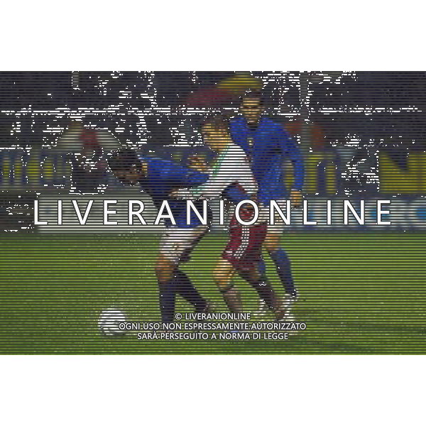 ITALIA - UNGHERIA UNDER 21 FERMO 15/11/2005 NELLA FOTO: GIAMPAOLO PAZZINI E VANCZAK PH BELLINI/AGENZIA ALDO LIVERANI