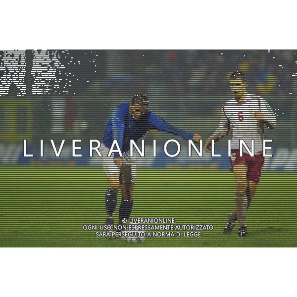 ITALIA - UNGHERIA UNDER 21 FERMO 15/11/2005 NELLA FOTO: PEPE E VADOCZ PH BELLINI/AGENZIA ALDO LIVERANI