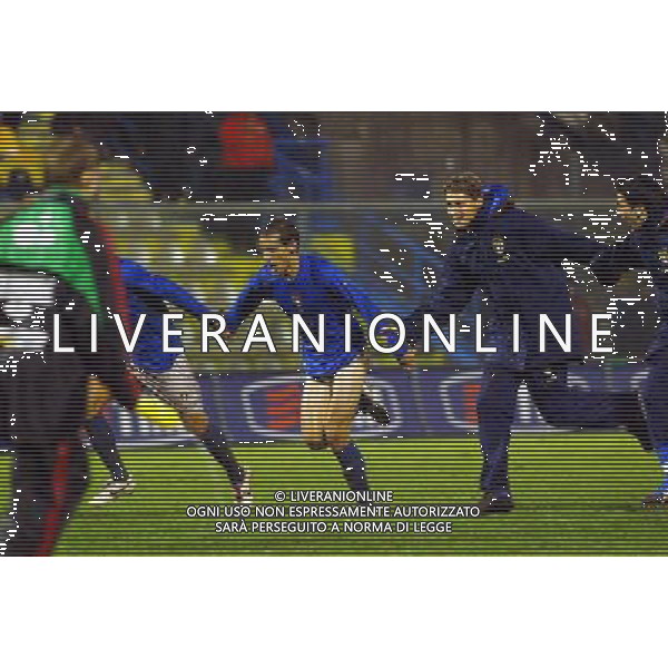 ITALIA - UNGHERIA UNDER 21 FERMO 15/11/2005 NELLA FOTO: ESULTANZA DEGLI AZZURRI CHE FESTAGGIANO A FINE GARA PH BELLINI/AGENZIA ALDO LIVERANI