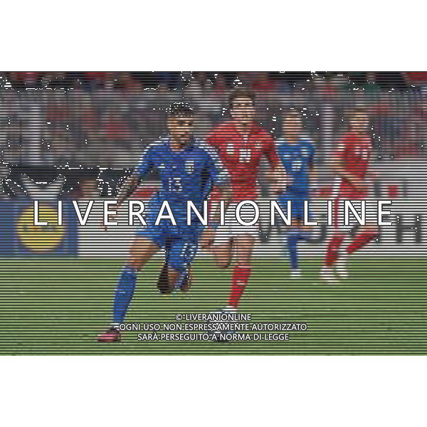 Emerson Palmieri (Italy) during the EURO 2024 qualifying football match between Malta vs Italy on March 26, 2023 at the Stadium Ta\'Qali in Malta, foto Emmanuele Mastrodonato/ag. Aldo Liverani sas -MALTA - ITALIA QUALIFICAZIONI EUROPEE 26.03.2023