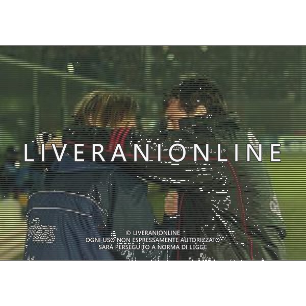 02-12-1999 BERGAMO ANDATA DI OTTAVI DI FINALE DI COPPA ITALIA ATALANTA-MILAN 3-2 NELLA FOTO MARCO NAPPI E MAURIZIO GANZ AG ALDO LIVERANI SAS
