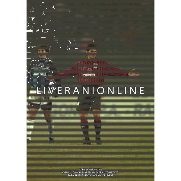 02-12-1999 BERGAMO ANDATA DI OTTAVI DI FINALE DI COPPA ITALIA ATALANTA-MILAN 3-2 NELLA FOTO ROBERT AYALA AG ALDO LIVERANI SAS
