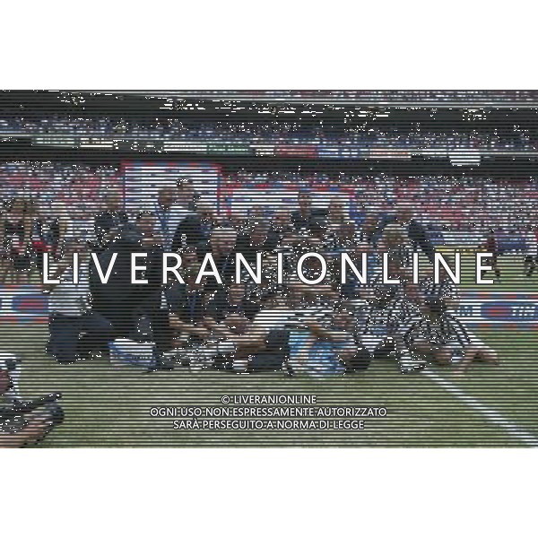 NEW YORK 3/08/2003 SUPERCOPPA ITALIANA NELLA FOTO JUVENTUS CON LA SUPERCOPPA ITALIANA FOTO ALDO LIVERANI