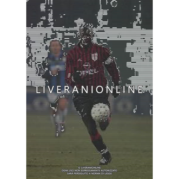 02-12-1999 BERGAMO ANDATA DI OTTAVI DI FINALE DI COPPA ITALIA ATALANTA-MILAN 3-2 NELLA FOTO GEORGE WEAH AG ALDO LIVERANI SAS
