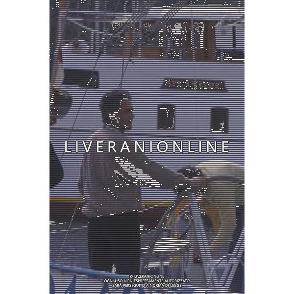 RETROSPETTIVA GIORGIO FALK INDUSTRIALE NELLA FOTO GIORGIO FALK NELL\'ANNO 1988 A PORTOFINO AG ALDO LIVERANI SAS 
