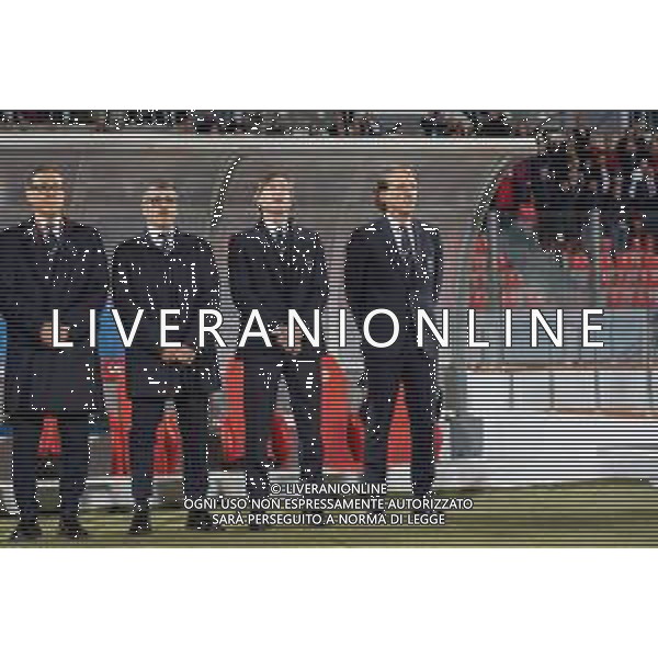Coach Roberto Mancini (Italy), Team manager Gabriele Oriali (Italy), Assistant coach Alberico Evani (Italy) during the EURO 2024 qualifying football match between Malta vs Italy on March 26, 2023 at the Stadium Ta\'Qali in Malta, foto Emmanuele Mastrodonato/ag. Aldo Liverani sas