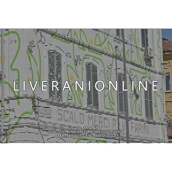 TVRG Progetto Take Your Time nella foto l\'opera realizzata da Jonathan Calugi sulla palazzina posta all\'ingresso dell\'ex Scalo Farini Milano 28-03-2023 Presentazione presso l\'ex Scalo Farini del progetto Take Your Time Polo Urbano del Gruppo FS Italiane foto Roberto Garavaglia/ag. Aldo Liverani sas/ AGENZIA ALDO LIVERANI SAS