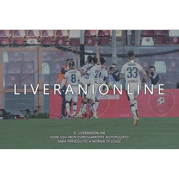 18.03..2023 REGGIO CALABRIA STADIO ORESTE GRANILLO. CAMPIONATO NAZIONALE SERIE B REGGINA VS CAGLIARI IN FOTO ESULTANZA CAGLIARI DOPO GOAL DI GIANLUCA LAPADULA ©PASQUALE GARREFFA / AGENZIA ALDO LIVERANI SAS