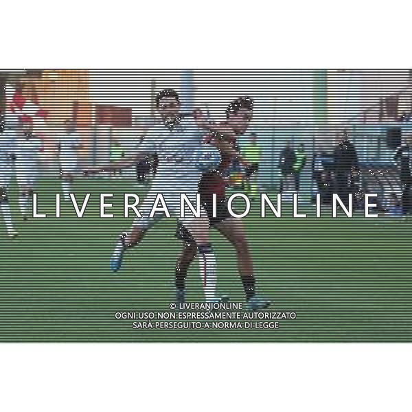 18.03..2023 REGGIO CALABRIA STADIO ORESTE GRANILLO. CAMPIONATO NAZIONALE SERIE B REGGINA VS CAGLIARI IN FOTO ALBERTO DOSSENA CAGLIARI E DAVID STRELEC REGGINA ©PASQUALE GARREFFA / AGENZIA ALDO LIVERANI SAS