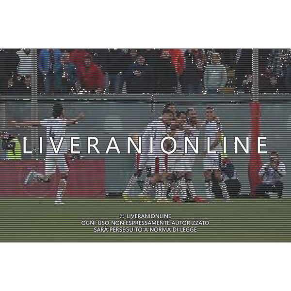 18.03..2023 REGGIO CALABRIA STADIO ORESTE GRANILLO. CAMPIONATO NAZIONALE SERIE B REGGINA VS CAGLIARI IN FOTO ESULTANZA CAGLIARI DOPO GOAL DI MARCO MANCOSU ©PASQUALE GARREFFA / AGENZIA ALDO LIVERANI SAS