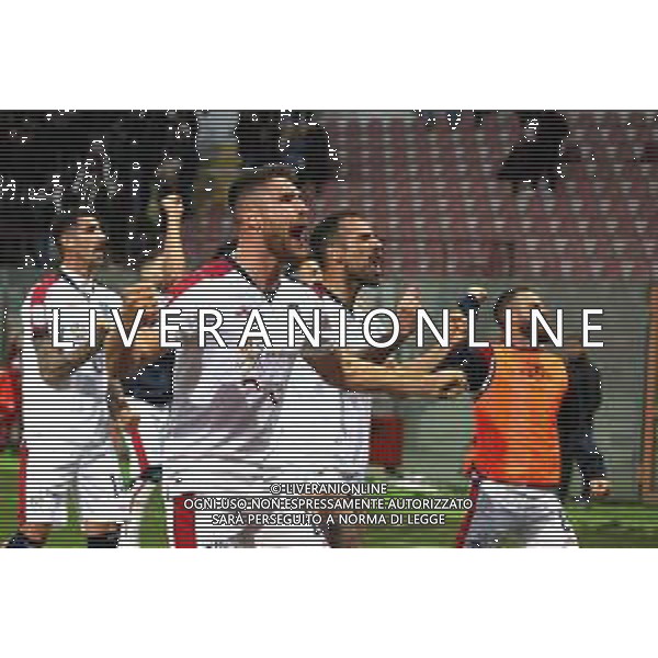 18.03..2023 REGGIO CALABRIA STADIO ORESTE GRANILLO. CAMPIONATO NAZIONALE SERIE B REGGINA VS CAGLIARI IN FOTO ESULTANZA CAGLIARI A FINE GARA ©PASQUALE GARREFFA / AGENZIA ALDO LIVERANI SAS