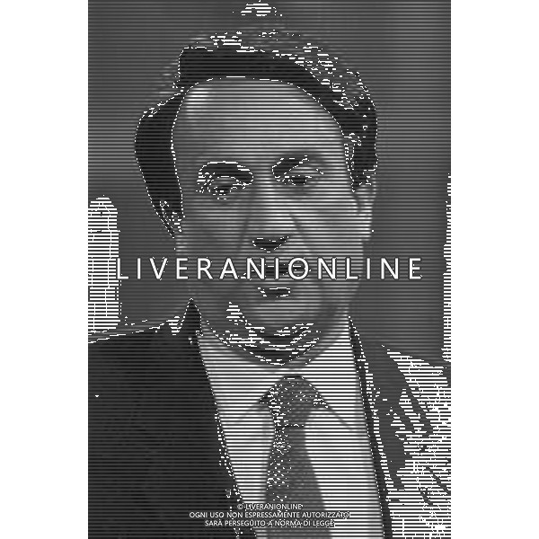 RETROSPETTIVA EMILIO FEDE GIORNALISTA E CONDUTTORE TELEVISIVO NELLA FOTO NEL PROGRAMMA \'TEST\' NEL 1984 ©Archivio Giovanni Liverani / AGENZIA ALDO LIVERANI SAS