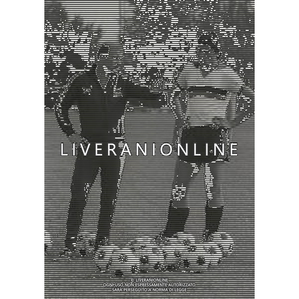 1980-1981 APPIANO GENTILE-ALLENAMENTO INTER CALCIO NELLA FOTO EUGENIO BERSELLINI E GIANCARLO PASINATO AG ALDO LIVERANI SAS