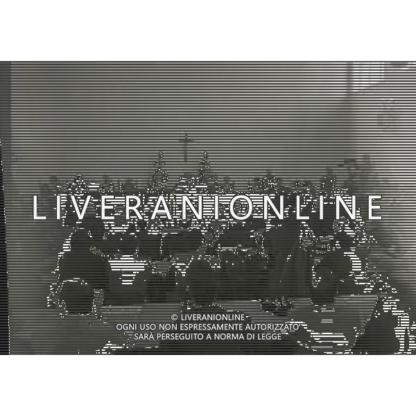 1975 -CATANZARO PROCESSO IN CORTE D\'ASSISE IN APPELLO A FRANCO FREDA E GIOVANNI VENTURA PER LA STRAGE DI PIAZZA FONTANA A MILANO NELLA FOTO L\'AULA DELLA CORTE D\'ASSISE DI CATANZARO AG ALDO LIVERANI SAS