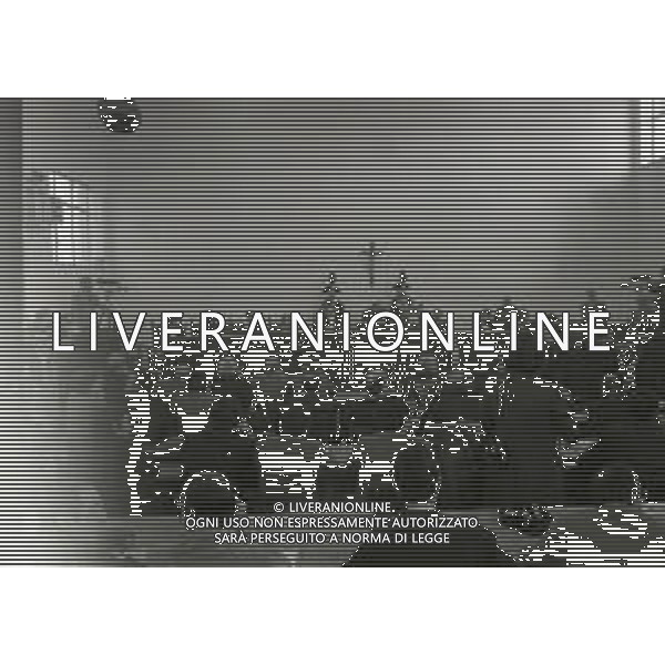 1975 -CATANZARO PROCESSO IN CORTE D\'ASSISE IN APPELLO A FRANCO FREDA E GIOVANNI VENTURA PER LA STRAGE DI PIAZZA FONTANA A MILANO NELLA FOTO L\'AULA DELLA CORTE D\'ASSISE DI CATANZARO AG ALDO LIVERANI SAS