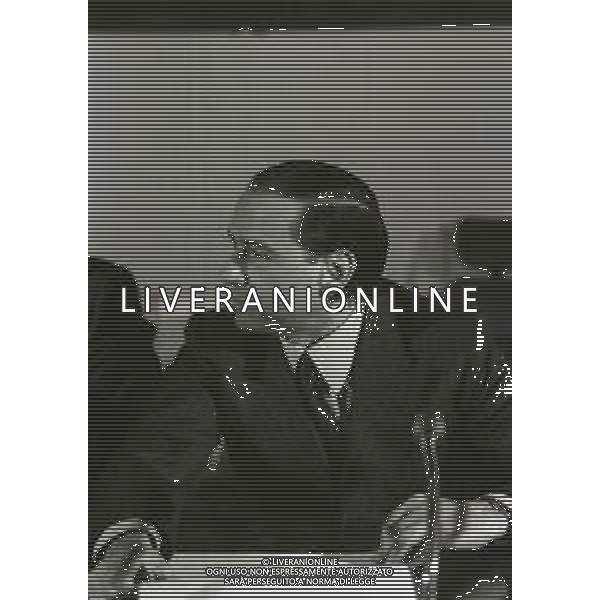 RETROSPETTIVA SILVIO BERLUSCONI IMPRENDITORE NELLA FOTO SILVIO BERLUSCONI A PALAZZO MARINO A MILANO NELL\'ANNO 1980-1981 AG ALDO LIVERANI SAS
