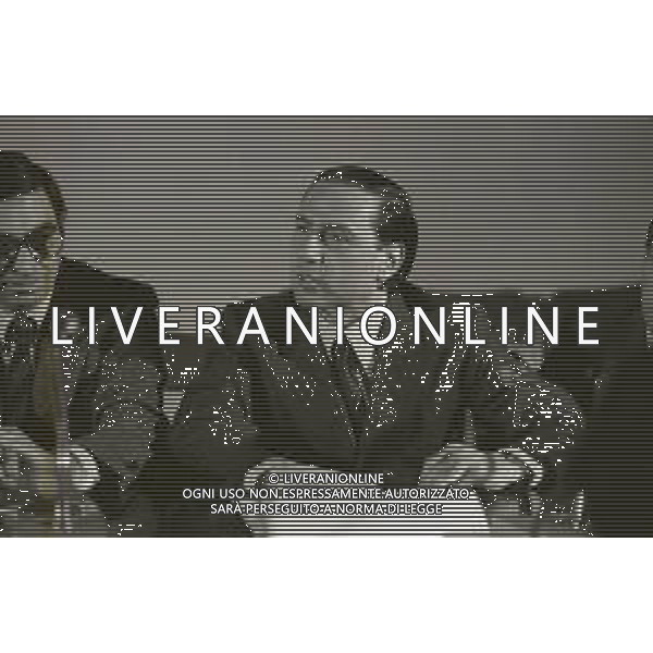 RETROSPETTIVA SILVIO BERLUSCONI IMPRENDITORE NELLA FOTO SILVIO BERLUSCONI A PALAZZO MARINO A MILANO NELL\'ANNO 1980-1981 AG ALDO LIVERANI SAS