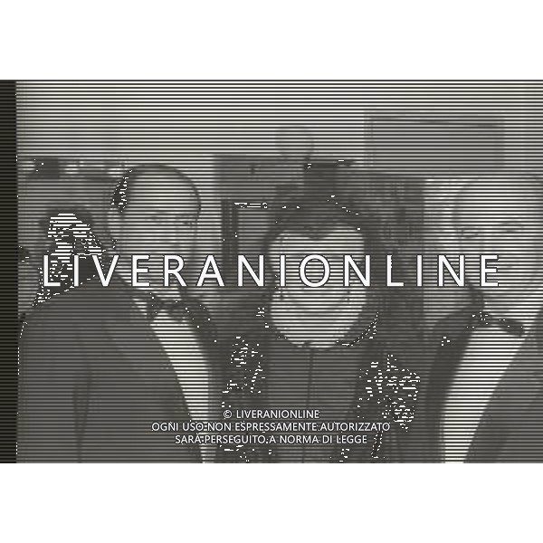 RETROSPETTIVA SILVIO BERLUSCONI IMPRENDITORE NELLA FOTO SILVIO BERLUSCONI CON VALENTINA CORTESE ALLA PRIMA DELLA COMMEDIA“MARIA STUARDA“NELL\'ANNO 1983 AG ALDO LIVERANI SAS 