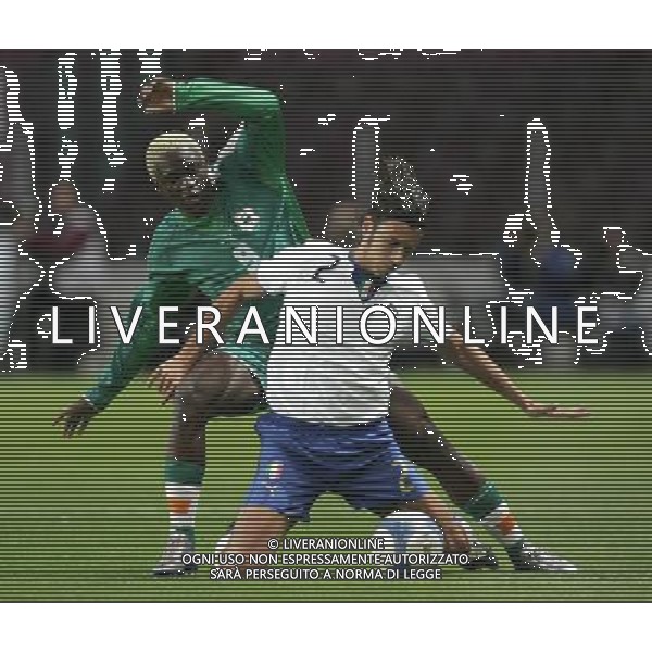 Ginevra 16/11/2005 Italia - Costa d\'Avorio amichevole nazionale nella foto arouna e zaccardo christian ph luzzani/agenzia aldo liverani