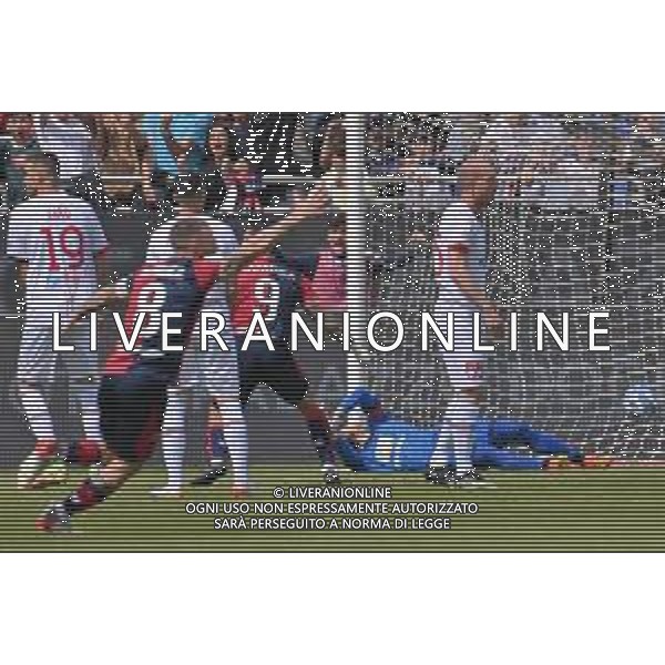 1-4-2023. Cagliari Calcio-F.C. Sudtirol AltoAdige. 30° giornata serie BKT 2022/2023, stadio Unipol Domus Cagliari. Foto Salvatore Moi/Aldo Liverani s.a.s. Nella foto: Gol ed esultanta in casa, del Cagliari Calcio contro F.C. Sudtirol Alto Adige allo stadio Unipol Domuis di Cagliari. Segna: Marco Mancosu Cagliari gol annullato ©MOI / AGENZIA ALDO LIVERANI SAS