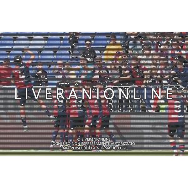 1-4-2023. Cagliari Calcio-F.C. Sudtirol AltoAdige. 30° giornata serie BKT 2022/2023, stadio Unipol Domus Cagliari. Foto Salvatore Moi/Aldo Liverani s.a.s. Nella foto: Gol ed esultanta in casa, del Cagliari Calcio contro F.C. Sudtirol Alto Adige allo stadio Unipol Domuis di Cagliari. Segna: Marco Mancosu Cagliari gol annullato ©MOI / AGENZIA ALDO LIVERANI SAS